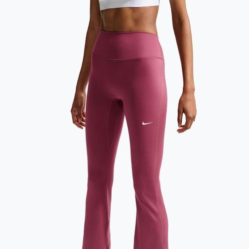 Damen-Leggings Nike One High Waisted Flared pink smoke/white