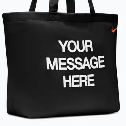 Tasche Nike Heritage "Your Message Here" Tote 22 l black/white/safety orange