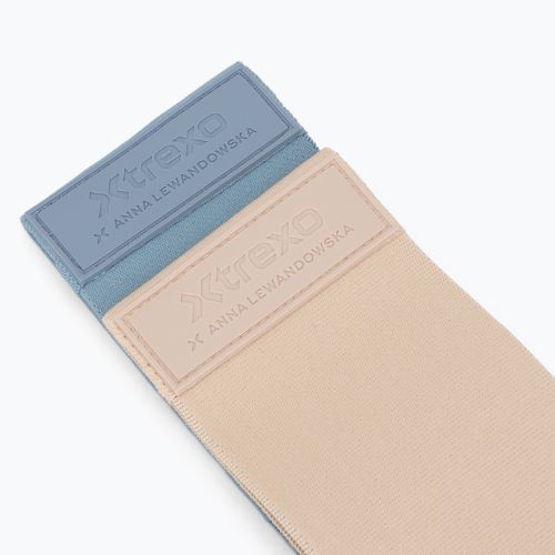 Fitness-Trainingsbänder Set XTREXO x Anna Lewandowska bands Beige/Azul Bruma