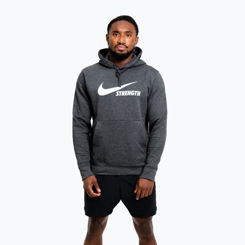 Herrenpullover Nike Strength Hoodie charcoal/white