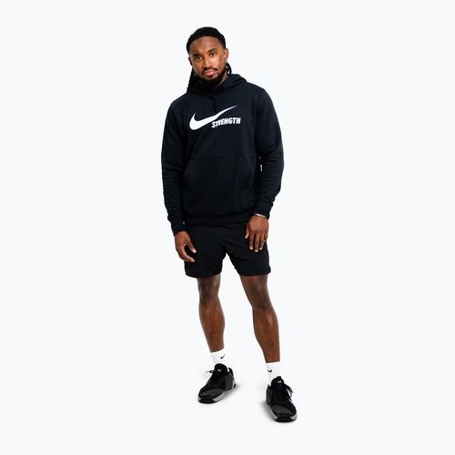 Herrenpullover Nike Strength Hoodie black/white