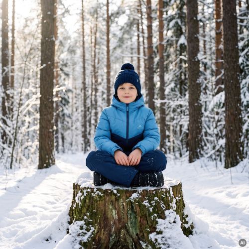 Kinder gefütterte Jacke Kadva Zippi KDG WP 5K/3K blau
