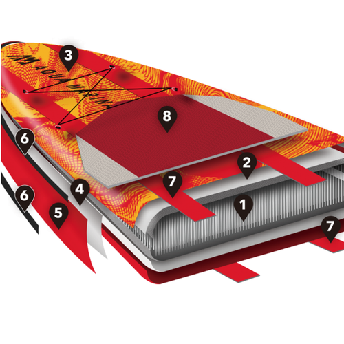 Aqua Marina Race Elite 14'0 rot SUP Brett BT-22RE