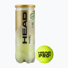 HEAD Pro S Paddelbälle 3 Stück gelb 575713