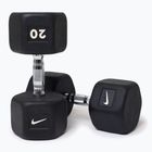 Gummierte Hantel Nike Strength Hex Dumbbell 20 kg black/white