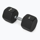 Gummierte Hantel Nike Strength Hex Dumbbell 22,5 kg black/white