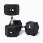 Gummierte Hantel Nike Strength Hex Dumbbell 25 kg black/white