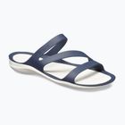 Damen-Pantoletten Crocs Swiftwater Sandal navy/white
