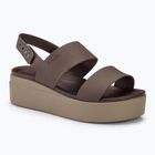 Crocs Brooklyn Low Wedge Damen Sandalen mushroom/stucco