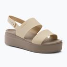 Crocs Brooklyn Met Low Wedge Damen Metall Champagner Sandalen