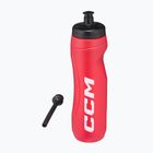 Trinkflasche mit Strohhalm CCM 900 ml red