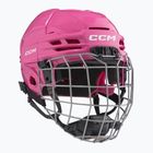 CCM Tacks 70 Combo rosa Kinder-Hockeyhelm