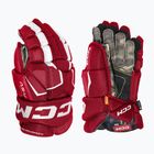 CCM Tacks AS-V SR rot/weiße Hockeyhandschuhe