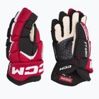 CCM JetSpeed Hockeyhandschuhe FT680 SR schwarz/rot/weiß