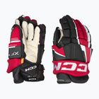 CCM Tacks XF Pro SR Hockeyhandschuhe schwarz/rot/weiß