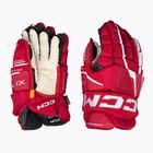 CCM Tacks XF Pro SR rot/weiße Hockeyhandschuhe