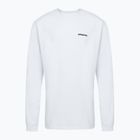 Herren Patagonia P-6 Logo Responsibili Longsleeve weiß