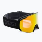Skibrille Salomon S/View black brand/mid red L411531