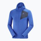 Herren Fleece-Sweatshirt Salomon Outline FZ Hoodie blau LC17879