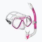 Schnorchelset Mares Ridley pink/white/clear