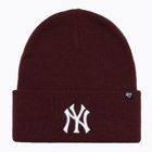 Wintermütze 47 Brand MLB New York Yankees Haymaker dark maroon