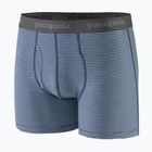 Patagonia Herren Essential Boxer Briefs 3" Fathom Stripe/New Navy