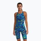 Damen-Einteiler Badeanzug TYR Thresher Open Back Hyperblitz blue/green
