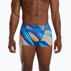 Schwimm Boxershorts Herren TYR Durafast Elite Riptidal Square Leg teal/orange