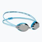 Damen-Schwimmbrille TYR Blackops 140 Ev Racing Mirrored blue/white