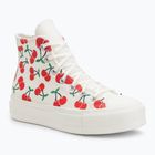 Turnschuhe Damen Converse Chuck Taylor All Star Lift Platform Cherries Hi egret/red/green