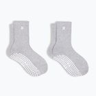 Damensocken Sweaty Betty Pilates Crew Gripper 2 pary light grey marl