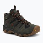 Trekkingschuhe Herren KEEN Headout Mid Waterproof black olive/fossil orange