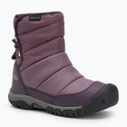 KEEN Puffrider WP Junior Schneestiefel schwarz pflaume/daiquiri grün