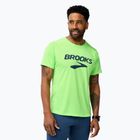 Herren Brooks Distance 3.0 neo limeade/brooks logo Laufshirt