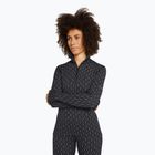 Damen Thermoaktiv-Longsleeve icebreaker Merino 260 Vertex LS HZ On-Piste black/ snow/j