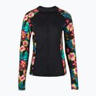 Hurley Damen Schwimmen Langarm Fiji Fantasy Zip Front Rashguard schwarz