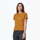 Damen-T-Shirt Patagonia P-6 Logo Responsibili-Tee dried mango