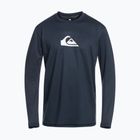 Quiksilver Solid Streak Marineblazer/weißes Longsleeve zum Schwimmen für Männer