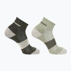 Socken Salomon Evasion Ankle 2 pary olive night/alfalfa