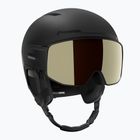 Skihelm Salomon Driver Prime Sigma Plus black/light bronze met/blackgold/ice blue