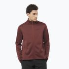 Herren Salomon Essential Midwarm Fz Rum Rosine Trekking Sweatshirt