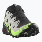 Herren Laufschuhe Salomon Speedcross 6 GTX schwarz/legierung/grüner Gecko