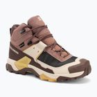 Damen-Trekking-Stiefel Salomon X Ultra 5 MID GTX Wurzelholz / french roast / rattan