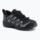 Kinder-Trekking-Schuhe Salomon XA Pro 3D V8 Waterproof schwarz/turbulence/quarry
