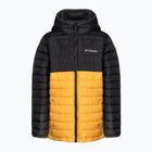 Columbia Powder Lite Hooded raw honey/shark Kinder Daunenjacke