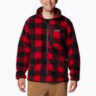 Herren Columbia Winter Pass Printed Fleece Berg rot kariert