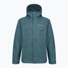 Herren Trekking-Sweatshirt Columbia Triple Canyon Grid Fleece Full Zip II compass blue heather/black