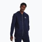 Herren-Sweatshirt Under Armour Essential Fleece FZ Hood midnight navy/white