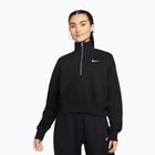 Damen-Sweatshirt Nike Sportswear Phoenix Fleece 1/2 Zip Cropped black/sail