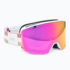 Skibrille Damen Giro Ella white lx stripe/pink/infrared